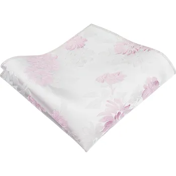 Látkový kapesník Světlounce růžový pánský kapesníček s jemným květinovým vzorem