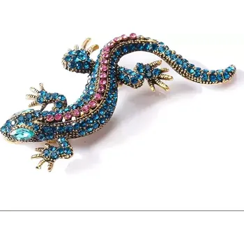 Brož Módní brož Salamandra 6,5x2,8