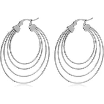Náušnice Troli Luxusní ocelové náušnice kruhy + 2 měsíce na vrácení zboží
