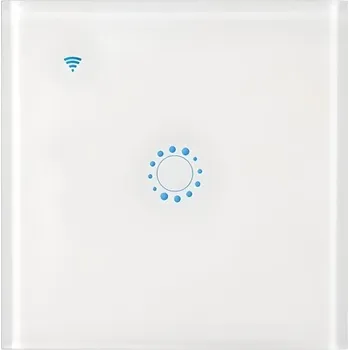 LED páska EwTouch Wi-Fi dotykový vypínač 1CH, eWeLink, No Neutral, skleněný panel, bílý ET-EWL-WF1W
