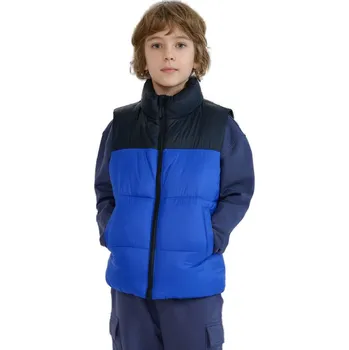 Dívčí bunda Chlapecká vesta 4F JUNIOR-VEST JACKET-JWSS25TVJAM208-36S-BLUE Modrá 122