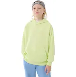 Chlapecká mikina s kapucí 4F JUNIOR-SWEATSHIRT M1712-45N-CANARY GREEN NEON Zelená 134