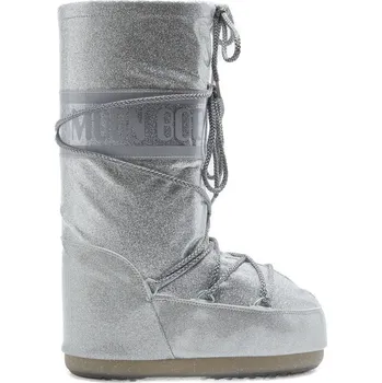 Dámská obuv Dámské vysoké zimní boty MOON BOOT-MB ICON GLITTER-H001 SILVER Stříbrná 39/41