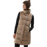 Dámská vesta 4F-VEST-AW23TVESF076-82S-LIGHT BROWN Hnědá XS