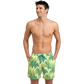 Pánské plavky Pánské plavky ARENA-MENS BEACH BOXER ALLOVER-610-soft green multi Mix M