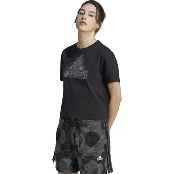 Dámské triko s krátkým rukávem ADIDAS-W ICONS TEE CRO-IM4255-black Černá XL