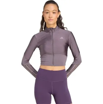 pracovní mikina Dámská tréninková mikina se zipem ADIDAS-HYG SHN TRACK J GRESTR/TAUOXI Šedá L