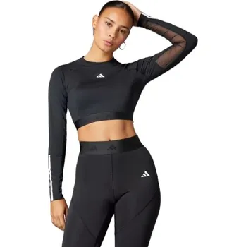 Pánské tričko Dámské tréninkové triko s dlouhým rukávem ADIDAS-HYGLM CRO LS BLACK/WHITE Černá XS