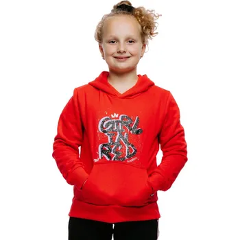 Dívčí mikina Dívčí mikina s kapucí AUTHORITY-H-INRED G pink Růžová 128/134