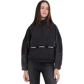 Dámská mikina Dámská flísová mikina FUNDANGO-Calypso Hybrid Pullover-890-black Černá XS