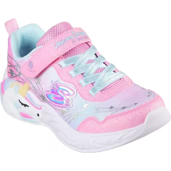 Dámská obuv Dívčí rekreační obuv SKECHERS-S Lights Unicorn Wishful Magic K pink/turquoise Růžová 27