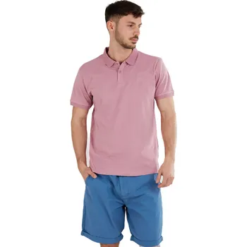 Pánské polo triko s krátkým rukávem FUNDANGO-Incognito Mono Poloshirt-345-raspberry Růžová M