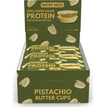 NUTRY NUTS protein košíček Bílá čokoláda s pistáciovým máslem - 12x42g
