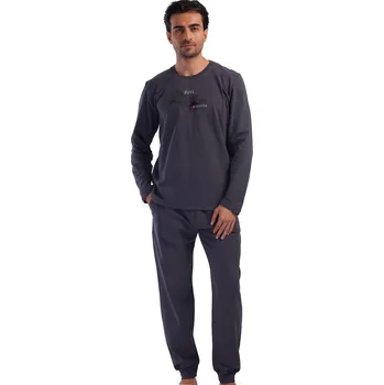 Pánské pyžamo Pyžamo pánské UNKNOWN LOCATION - teplé 1TB0086 šedá s