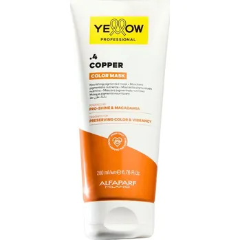 Alfaparf Milano Yellow Color Care – vyživující maska s měděným pigmentem .4 Copper 200 ml masku s barevným pigmentem • .4 Copper (Měděná) • vyživující • 200 ml