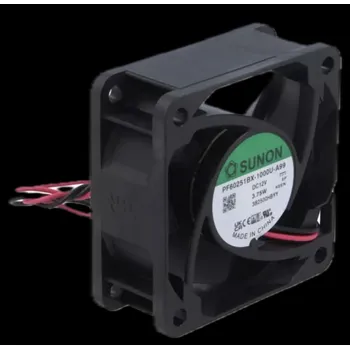 Průmyslový ventilátor Sunon DC axiální ventilátor 60×60×25 mm, 12 V DC, 46 dB PF60251BX-1000U-A99