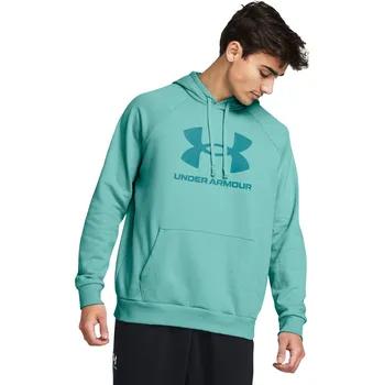 Dámská móda Pánská zateplená mikina s kapucí UNDER ARMOUR-UA Rival Fleece Logo HD-GRN Zelená S