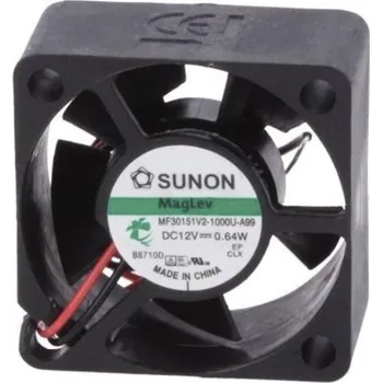 Počítačové chlazení Sunon DC axiální ventilátor 30×30×15 mm, 12 V DC, 19 dB MF30151V2-1000U-A99