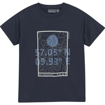 Chlapecké tričko s krátkým rukávem COLOR KIDS-Boys T-shirt W. Print - S/S-7850-Total Eclipse Černá 116