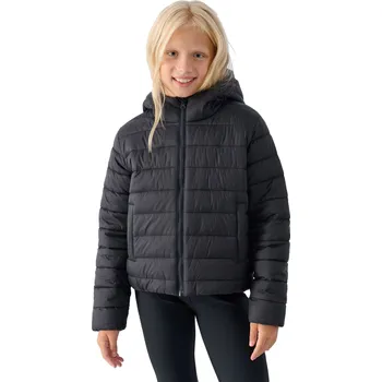 Dívčí bunda Dívčí bunda 4F JUNIOR-DOWN JACKET-JWAW24TDJAF449-20S-BLACK Černá 140