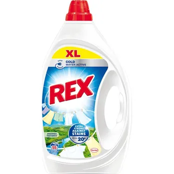 Prací gel Rex Amazonia Freshness 55 praní prací gel na bílé i barevné prádlo, 2,475 l