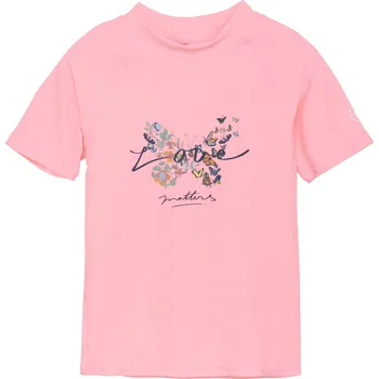 vybavení na pláž Dívčí tričko na koupání COLOR KIDS-T-shirt W. Print, salmon rose Růžová 104