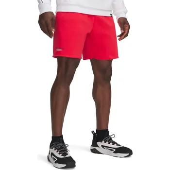 Dámské legíny Pánské teplákové kraťasy UNDER ARMOUR PROJECT ROCK-Icon Flc Short-RED Červená S