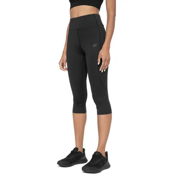 Dívčí legíny Dámské tréninkové 3/4 kalhoty 4F-TIGHTS FNK F076-20S-DEEP BLACK Černá XS