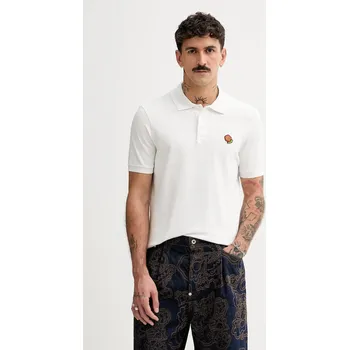 Pánské tričko Bavlněné polo tričko Kenzo Pop FF55PO5424PU.02 bílá 00X, vel. L