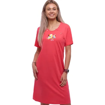 Dámská noční košile Dámská noční košile s tukany - červená 1C4050 červená m