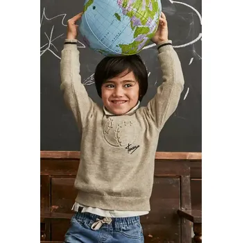 Oblečení a móda Dětský svetr s příměsí vlny Mayoral 4372.5A.Mini.9BYA béžová 08X, vel. 98