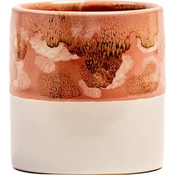 Květináč Keramický obal Cairns 6 cm, růžová/bílá