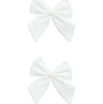 Vánoční ozdoba Atmosphera Mašle na vánoční stromeček 13 x 18 cm bílá 2 ks