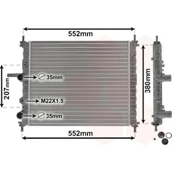 Auto-moto Chladič, chlazení motoru VAN WEZEL 17002182