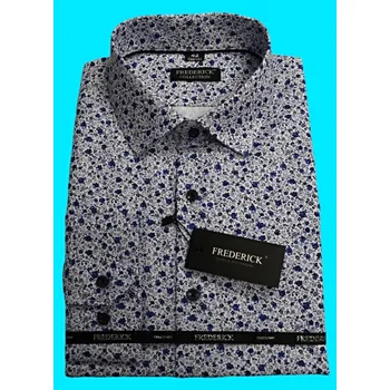 Pánská košile Pánská košile s dlouhým rukávem - střih REGULAR - vzor F921 s prodlouženou délkou rukávu 188/194 cm - 42