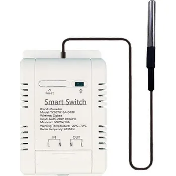 Měřič spotřeby EwTouch T16 eWelink Wi-Fi Spínač s měřením teploty, RF 433MHz ET-T-16-RF