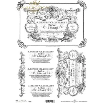 Umělecký papír Rýžový papír na decoupage ITD - Nápisy - R0511