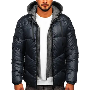 Grafitová pánská prošívaná zimní bunda Bolf B2906 - 3XL