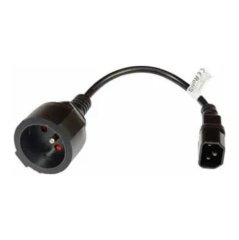 Prodlužovací kabel Redukce UPS 230V 1 zásuvka / UPS. Délka kabelu 23cm. (redukce CEE 7/5 na IEC320 C14)