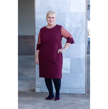 Dámské šaty Figo Společenské šaty CLAIRE Barva: Vínová, Velikost: 52