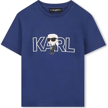 Dětské bavlněné tričko Karl Lagerfeld Z30956.86.108 modrá 55X, vel. 94