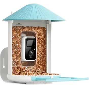 Krmítko pro ptáka Birdfy Ptačí krmítko s kamerou bez solárního panelu 22 x 22,5 x 27 cm modré