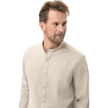 Pánská košile Pánská košile s dlouhým rukávem VOLCANO-LANGE-102-BEIGE Béžová M