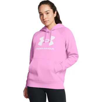 Dámská mikina Dámská zateplená mikina s kapucí UNDER ARMOUR-UA Rival Fleece Big Logo Hdy-PNK Růžová S