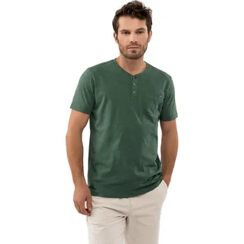 Pánské tričko Pánské triko s krátkým rukávem VOLCANO-HUBRIS-300-GREEN Zelená S