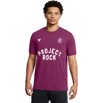 Pánské triko s krátkým rukávem UNDER ARMOUR PROJECT ROCK-UA PROJECT ROCK SS BOH-PPL Fialová XL