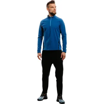 Běžecké oblečení Pánská běžecká mikina s 1/2 zipem ANTA-LS Tee-852215403-3-22_Q1-Titanium Blue Modrá M