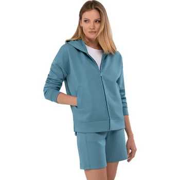 Pánská mikina Dámská mikina se zipem VOLCANO-FLORENCE-603-TURQUOISE Modrá XS