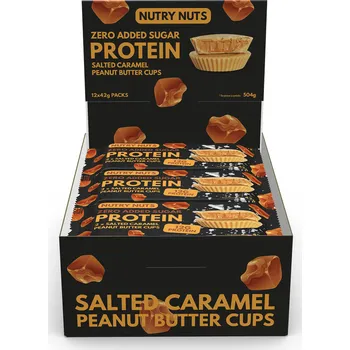 NUTRY NUTS protein košíček Slaný karamel s arašídovým máslem - 12x42g