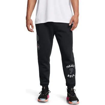 Pánské zateplené tepláky UNDER ARMOUR PROJECT ROCK-PROJECT ROCK Icon Flc Jogger Q3-BLK Černá M